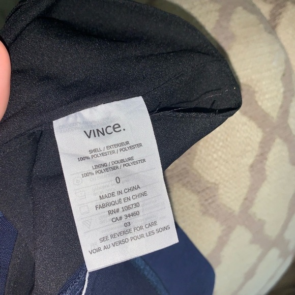 Vince Size 0 Pleated Mini Skirt Navy Blue - Picture 6 of 8